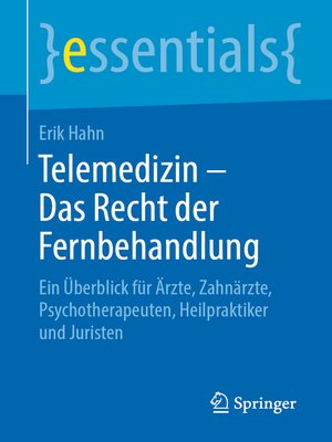 cover image of Telemedizin – Das Recht der Fernbehandlung